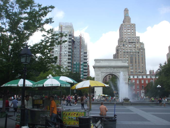 Empire State University around Washington Square Park in Greenwich Village, Manhattan, New York.