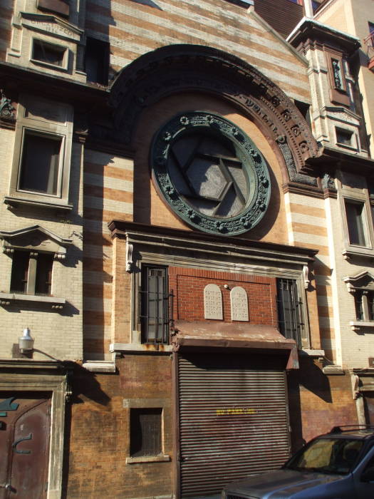 Benjamin Jacob Grimm's synagogue on Rivington Street, on the Lower East Side in New York.