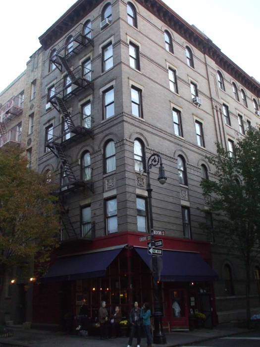Monica Geller's apartment above Central Perk at Bedford and Grove Streets in Greenwich Village.