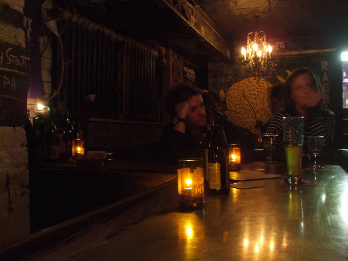 Rabbit Club speakeasy style bar on MacDougal Street in Greenwich Village.