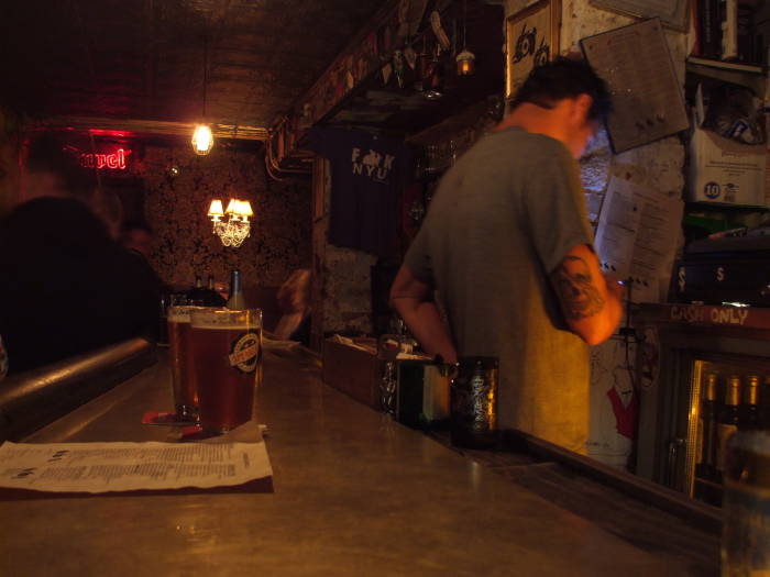 Rabbit Club speakeasy style bar on MacDougal Street in Greenwich Village.