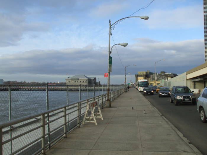 East River Bikeway south to heliport and Staten Island Ferry Terminal.
