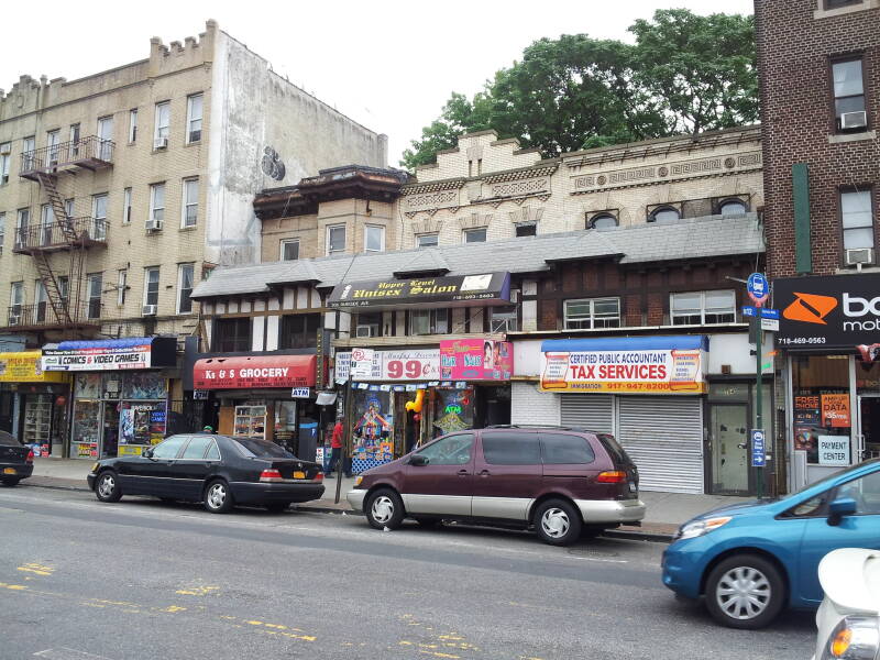 On Parkside Avenue near Sonia Greene's home in Flatbush, Brooklyn, New York.