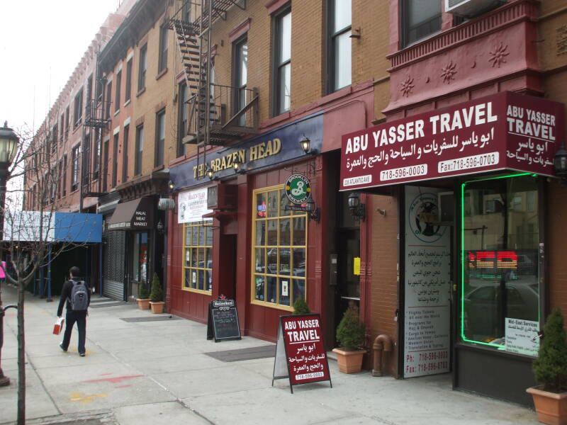 The Brazen Head craft brew pub on Atlantic Avenue in Brooklyn, New York.