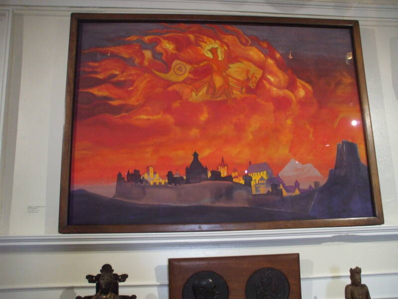Russian mystic paintings by Nicholas Roerich.  'Sophia -- The Wisdom of the Almighty', 1932, tempera on canvas.