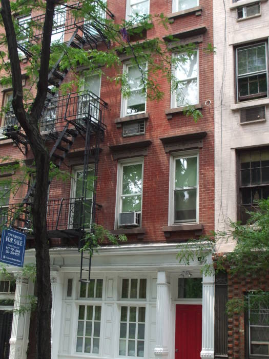 Hunter S Thompson residence in Greenwich Village in New York.
