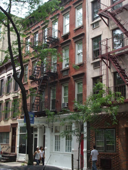 Hunter S Thompson residence in Greenwich Village in New York.