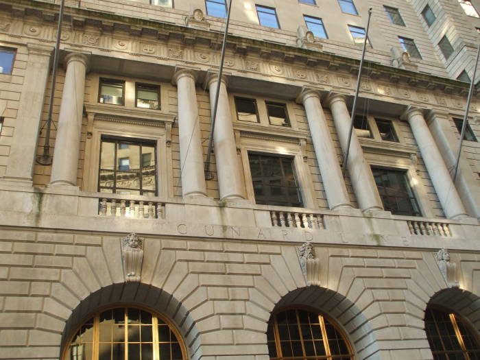 Cunard's U.S. headquarters was at 25 Broadway.