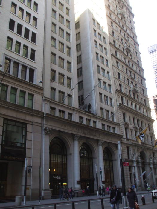 65 Broadway is the former American Express Building.