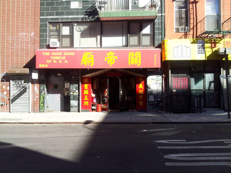 Guan Gong Temple on Broome Street on the Lower East Side.