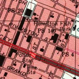 Map of the Lower East Side showing the 22° misalignment.