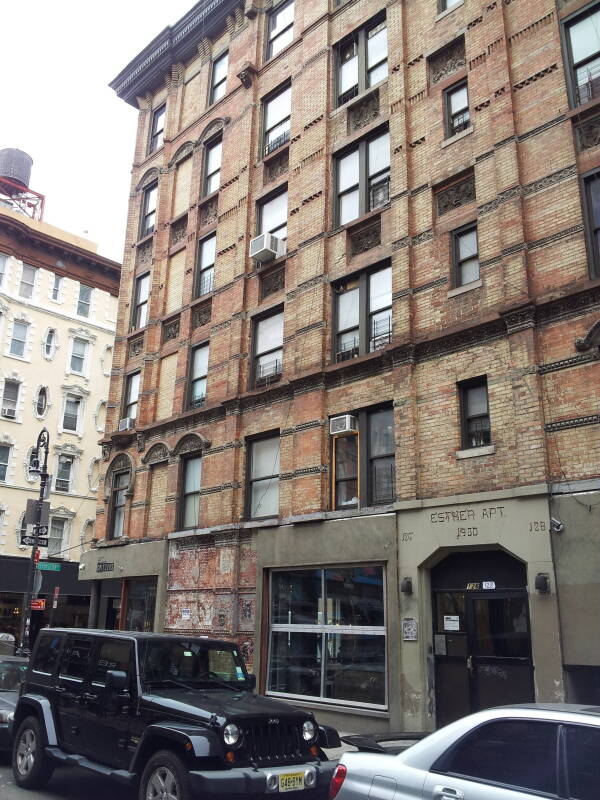 Esther Apartments at Ludlow Street and Rivington Street on the Lower East Side.