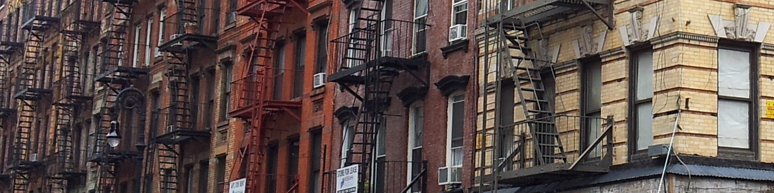 Former tenement buildings on Ludlow Street on the Lower East Side.