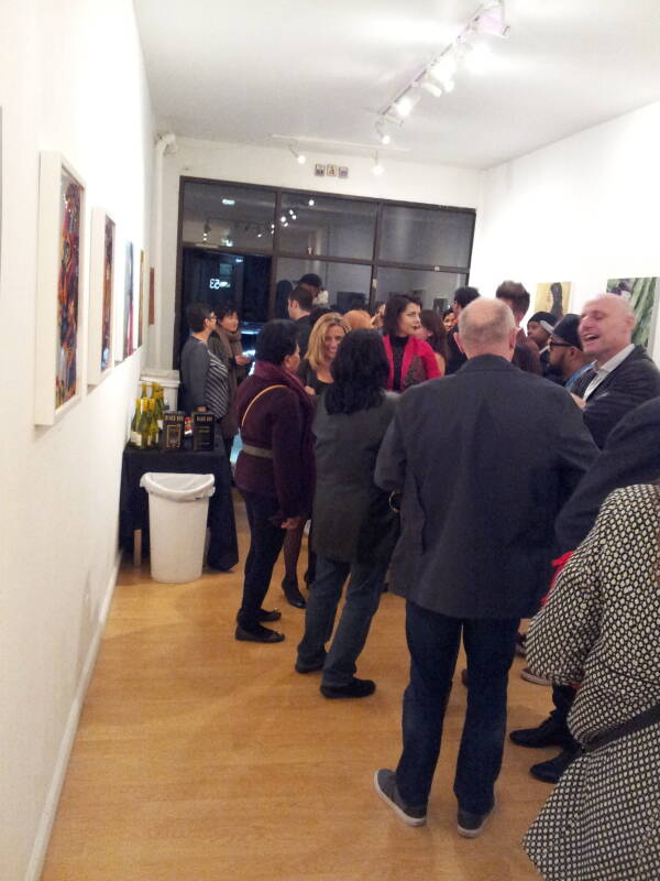 Reception at Dacia art gallery on Stanton Street.