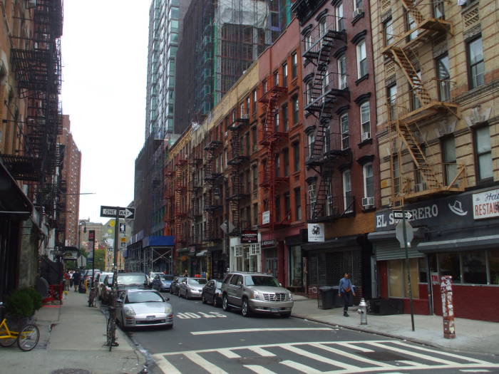 On Stanton Street looking north on Ludlow Street.