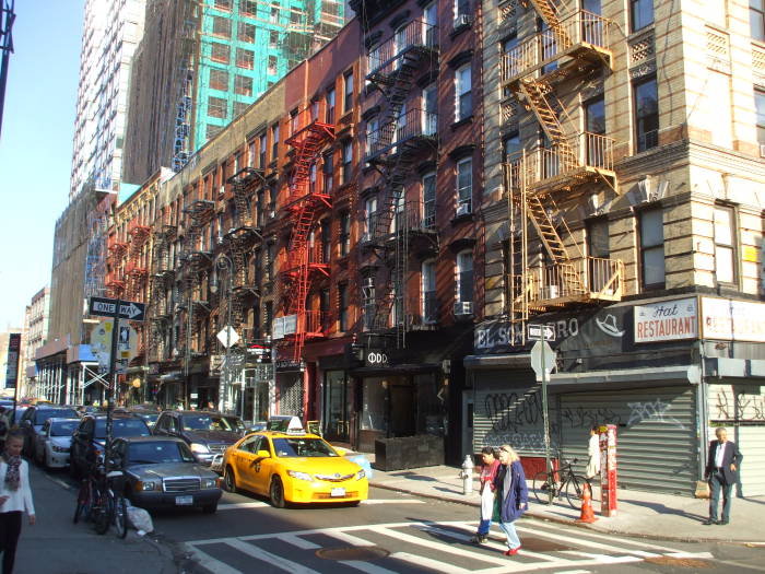 On Stanton Street looking north on Ludlow Street.