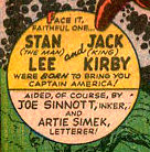Credits from the opening page of Captain America comic 'Into The Jaws Of A.I.M.'
