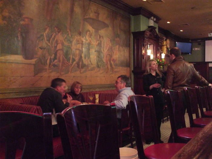 Interior of McGee's bar in New York, model for MacLaren's bar in 'How I Met Your Mother'.  The famous mural!
