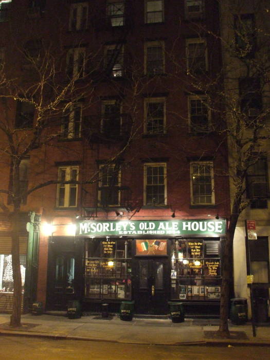 Exterior of McSorley's Old Ale House in New York