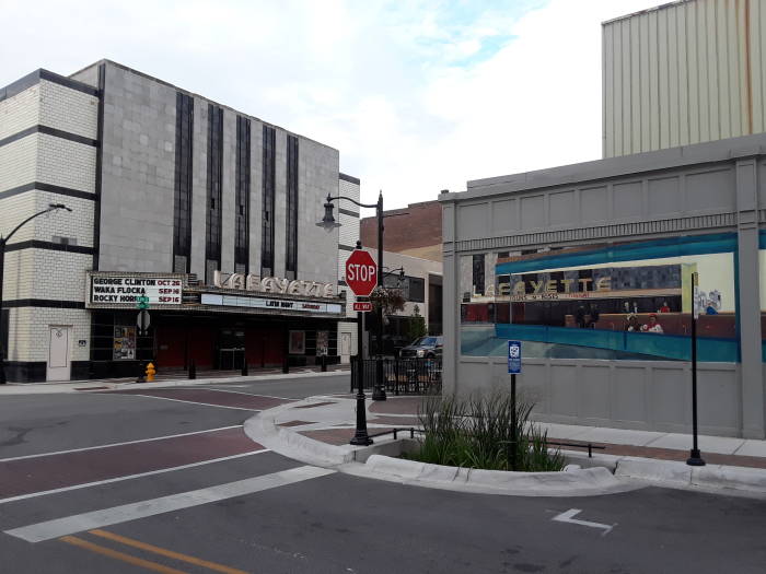 An homage to Edward Hopper's 'Nighthawks' in Lafayette, Indiana.