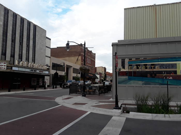 An homage to Edward Hopper's 'Nighthawks' in Lafayette, Indiana.