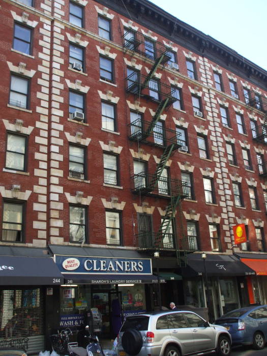 Apartment building at 240 East 13th Street in the East Village, where Barack Obama attended a party in 1983.