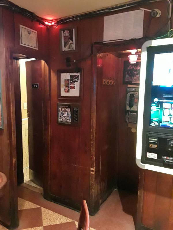 Interior phone booth at the Dublin House bar in Manhattan.
