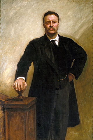 Official White House portrait of Theodore Roosevelt, by John Singer Sargeant, 1903, from https://en.wikipedia.org/wiki/File:Theodore_Roosevelt_by_John_Singer_Sargent,_1903.jpg