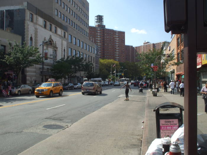 125th Street in Harlem at Frederick Douglass Boulevard.