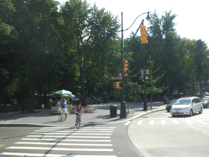 Northwest Corner of Central Park, 110th Street at Frederick Douglass Boulevard / Central Park West.