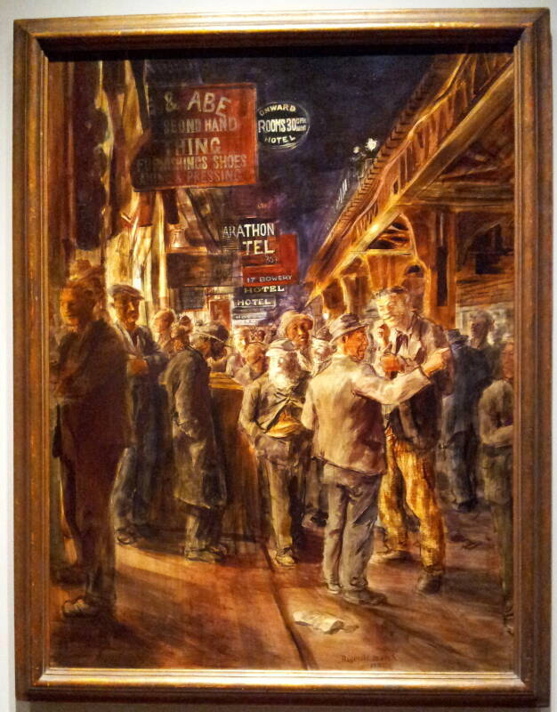 Reginald Marsh's painting 'The Bowery', 1930.