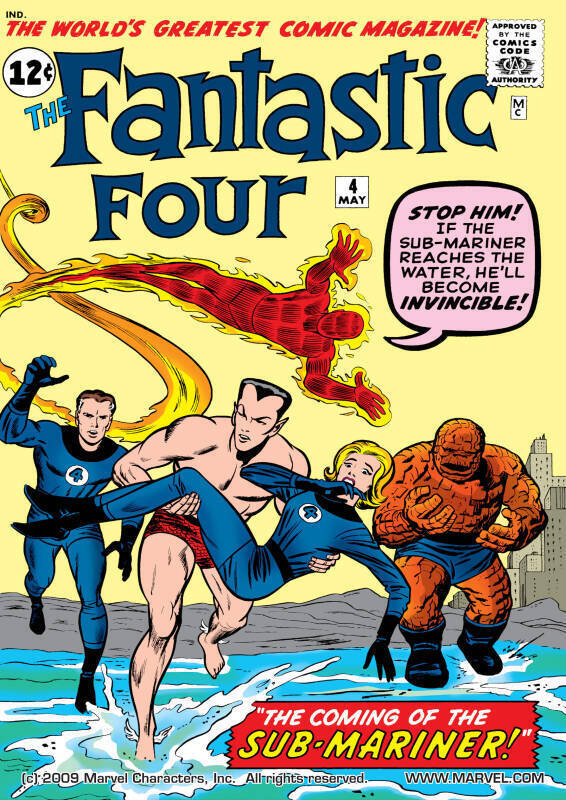 Cover of Fantastic Four #4, 1962.
