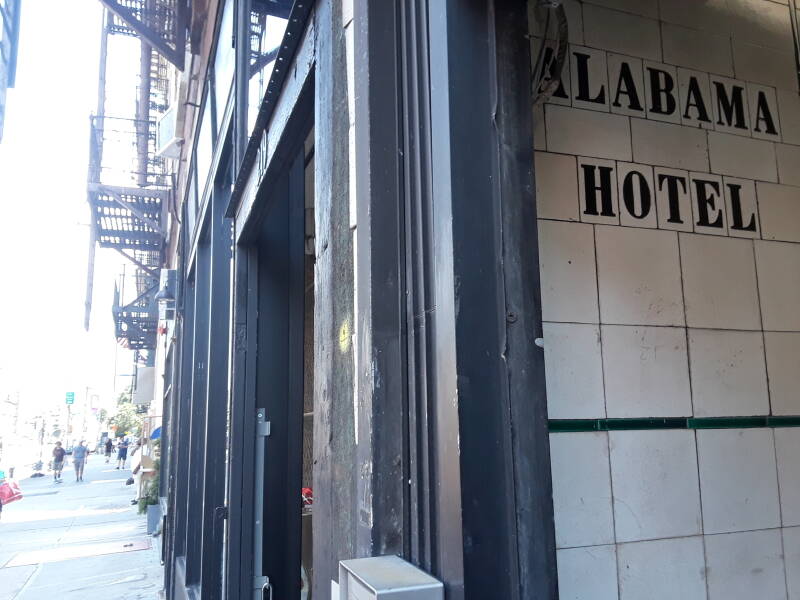 Former Alabama Hotel SRO at 219 Bowery, now an art gallery among other businesses.