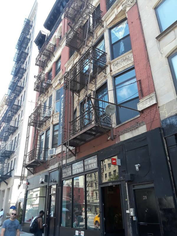 Former Alabama Hotel SRO at 219 Bowery, now an art gallery among other businesses.
