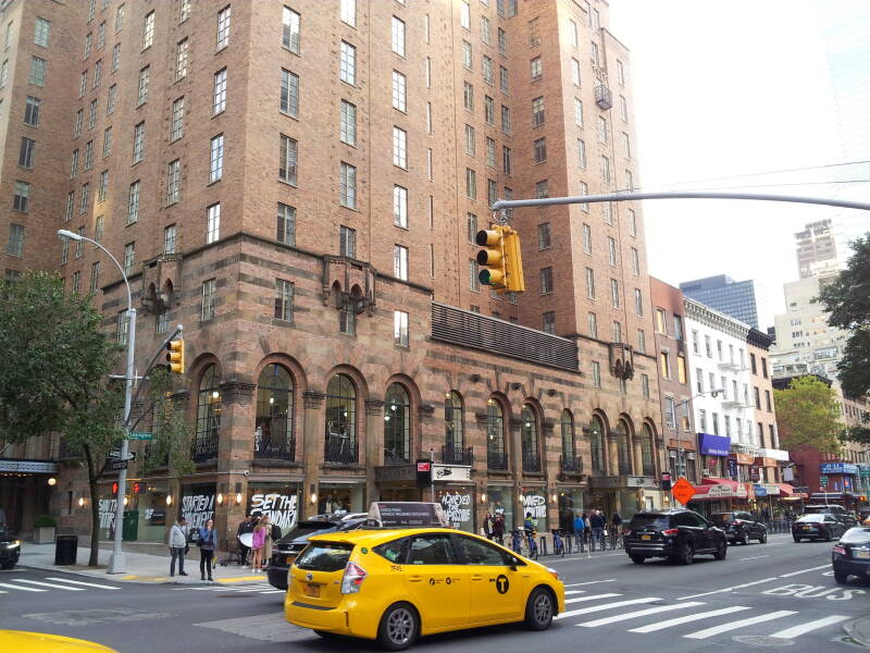 Barbizon Hotel for Women, built in 1927 at 140 East 63rd Street at Lexington Avenue, Lexington side.