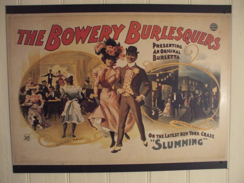 Poster for 'The Bowery Burlesquers'.