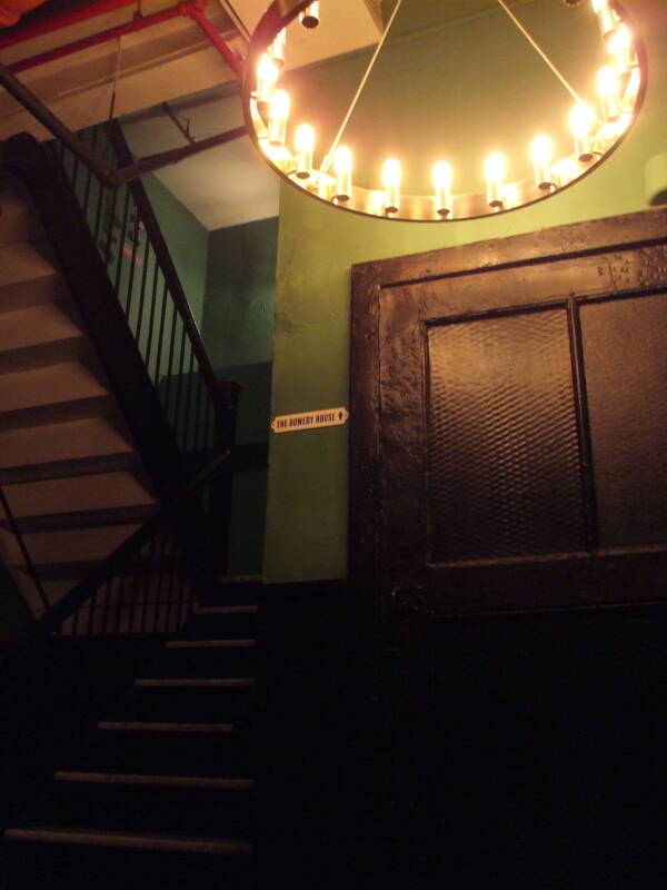 Entry stairwell at the Bowery House.