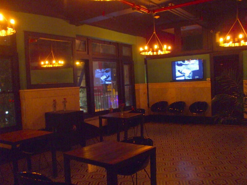 Interior of the Bowery Mission at night.