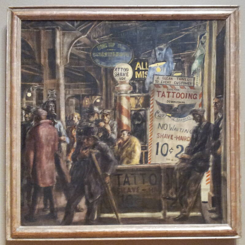 Reginald Marsh's painting 'The Bowery', 1930.