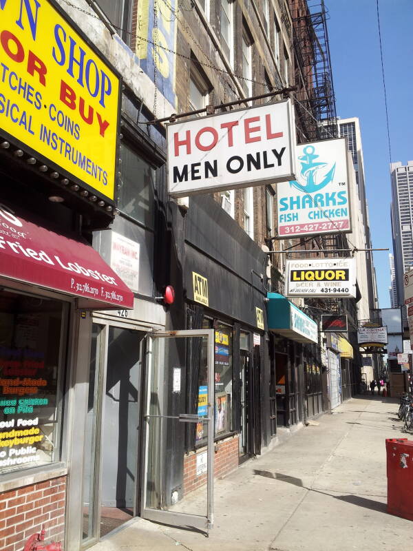 'Men Only' SRO on South Clark Street in Chicago.