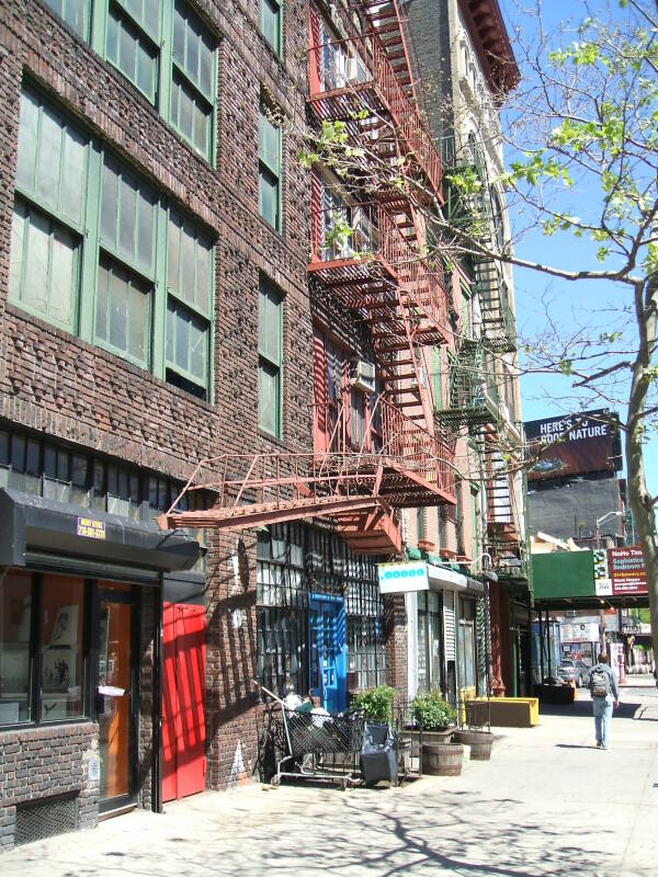 The front windows and doors of the Whitehouse SRO hotel and hostel.