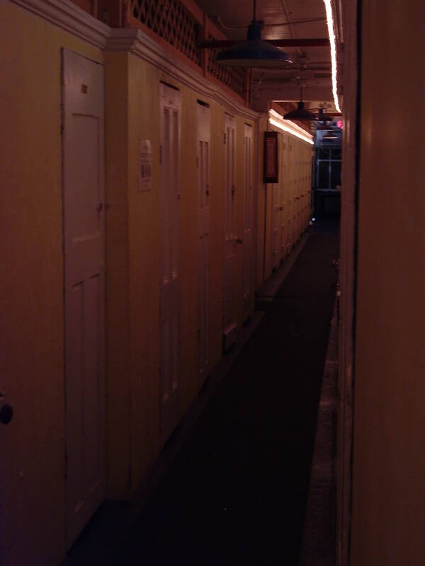 The hallways of the Whitehouse SRO hotel and hostel.