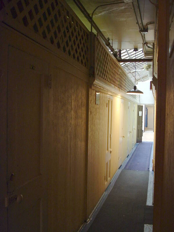 The hallways of the Whitehouse SRO hotel and hostel.