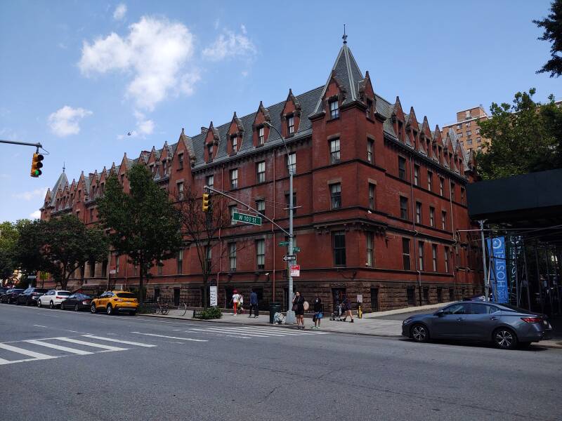 Hosteling International on Amsterdam Avenue at 103rd Street, the former Association Residence for the Relief of Respectable Aged Indigent Females.