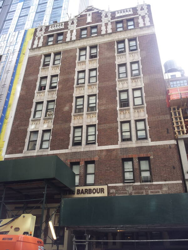 Hotel Barbour at 330 West 36th Street near Ninth Avenue.