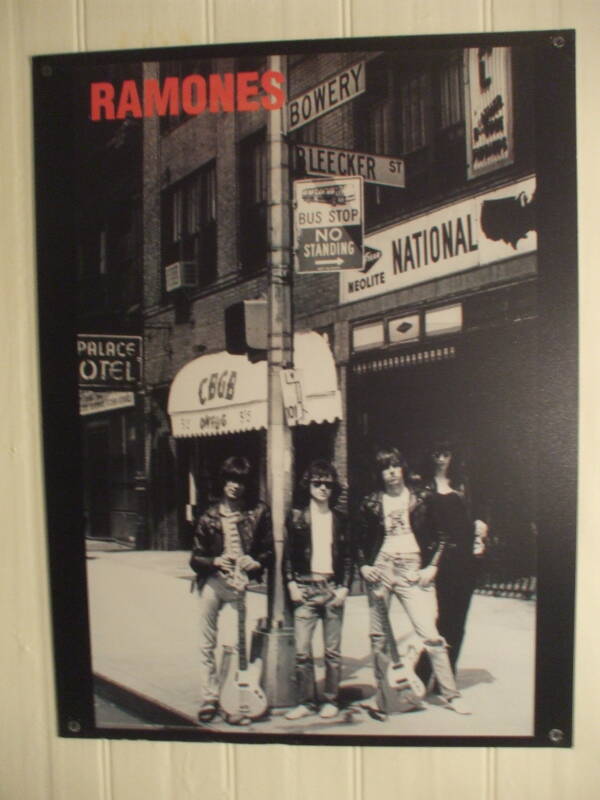 The Ramones in front of CBGB at Bowery and Bleeker