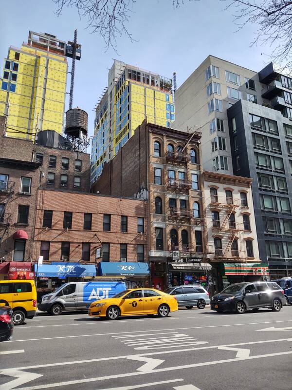 Exterior of the Vigilant Hotel at 370 Eighth Avenue in the north Chelsea area of Manhattan.