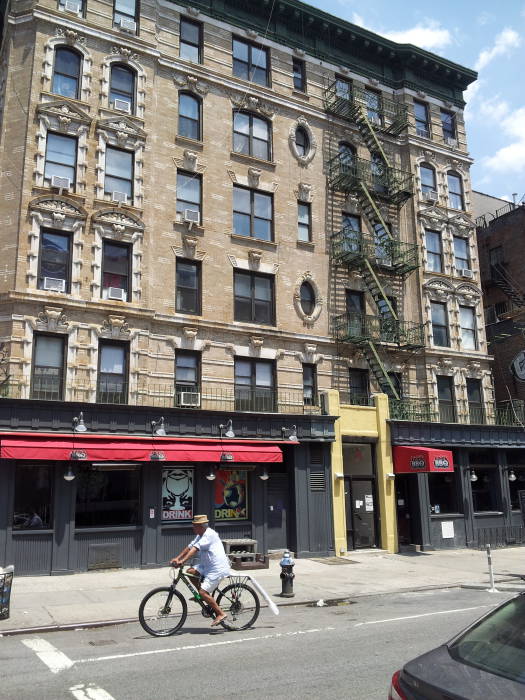 Northeast corner of Second Avenue and St. Marks Place in the East Village.