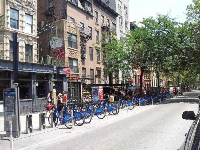 Northeast corner of Second Avenue and St. Marks Place in the East Village.