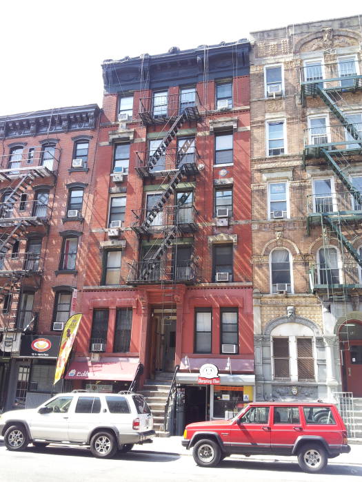 South side of St. Marks Place between First Avenue and Avenue A in the East Village.